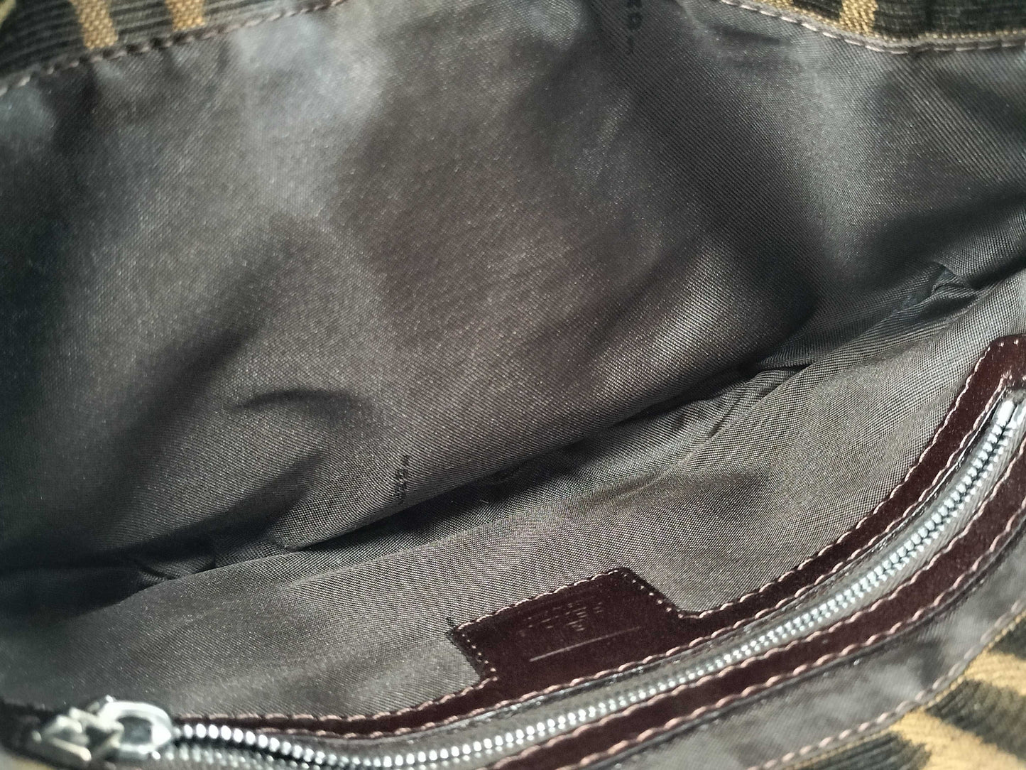 FENDI Zucca Mamma Half Moon Tote Handbag