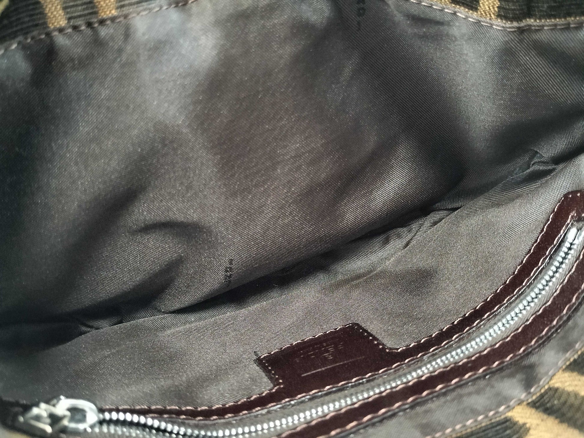 FENDI Zucca Mamma Half Moon Tote Handbag