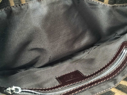 FENDI Zucca Mamma Half Moon Tote Handbag