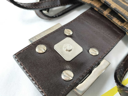 FENDI Zucca Mamma Half Moon Tote Handbag