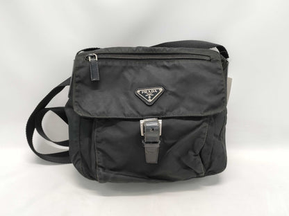 PRADA nylon shoulder bag, black