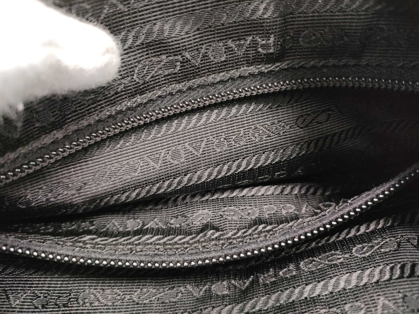 PRADA nylon shoulder bag, black