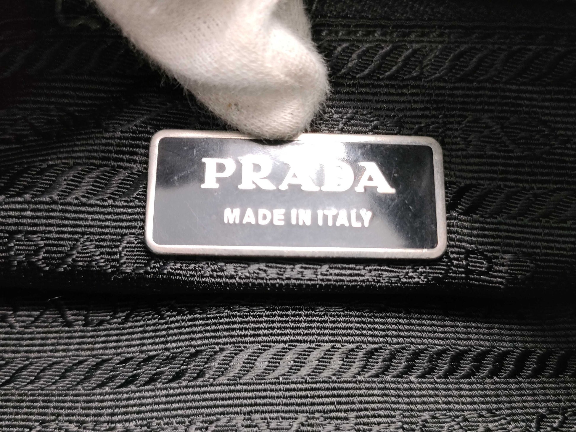 PRADA nylon shoulder bag, black