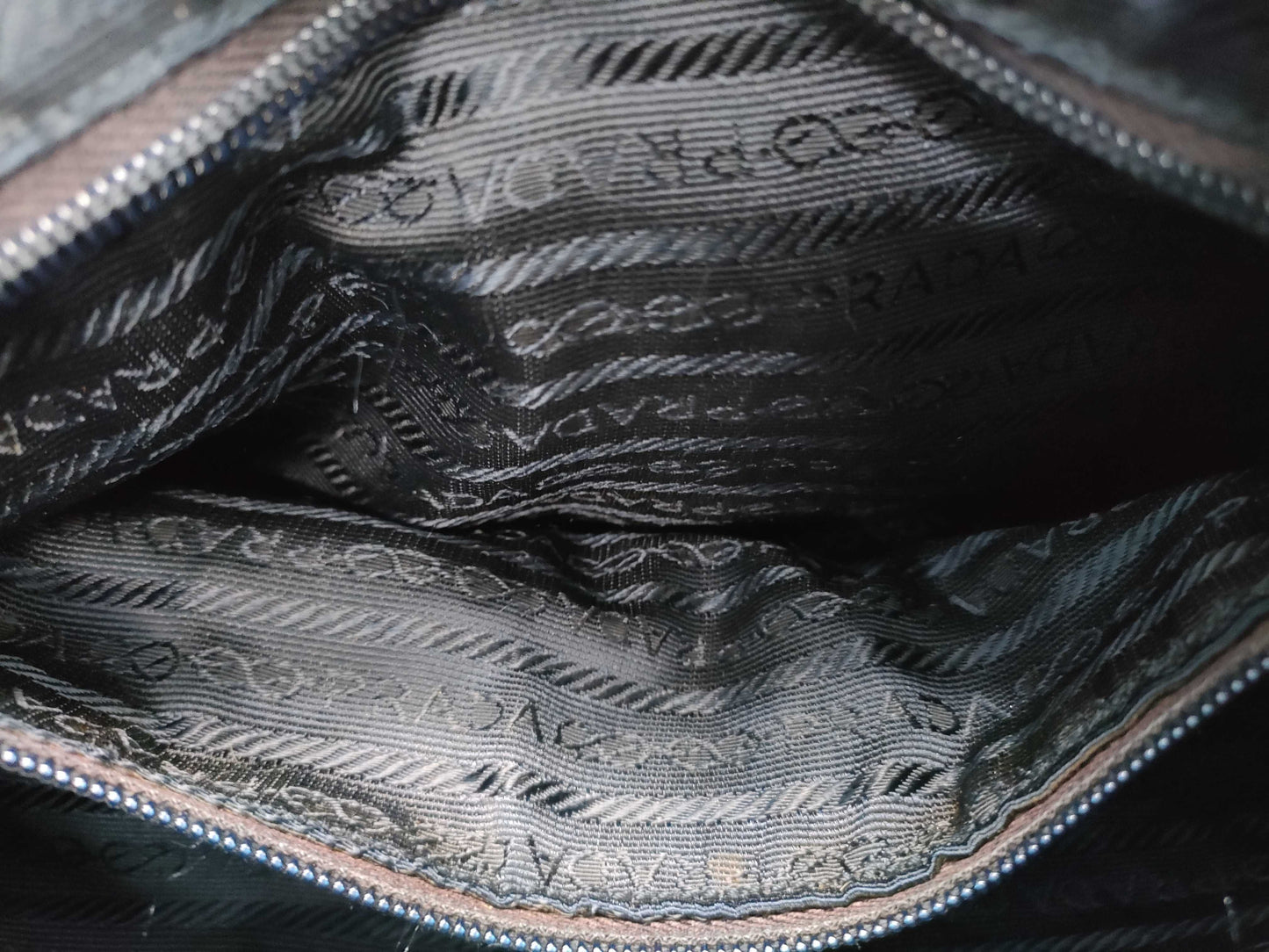 PRADA nylon black tote bag