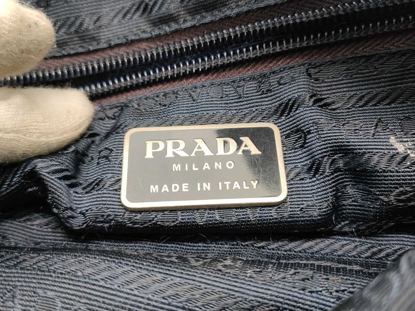 PRADA nylon black tote bag