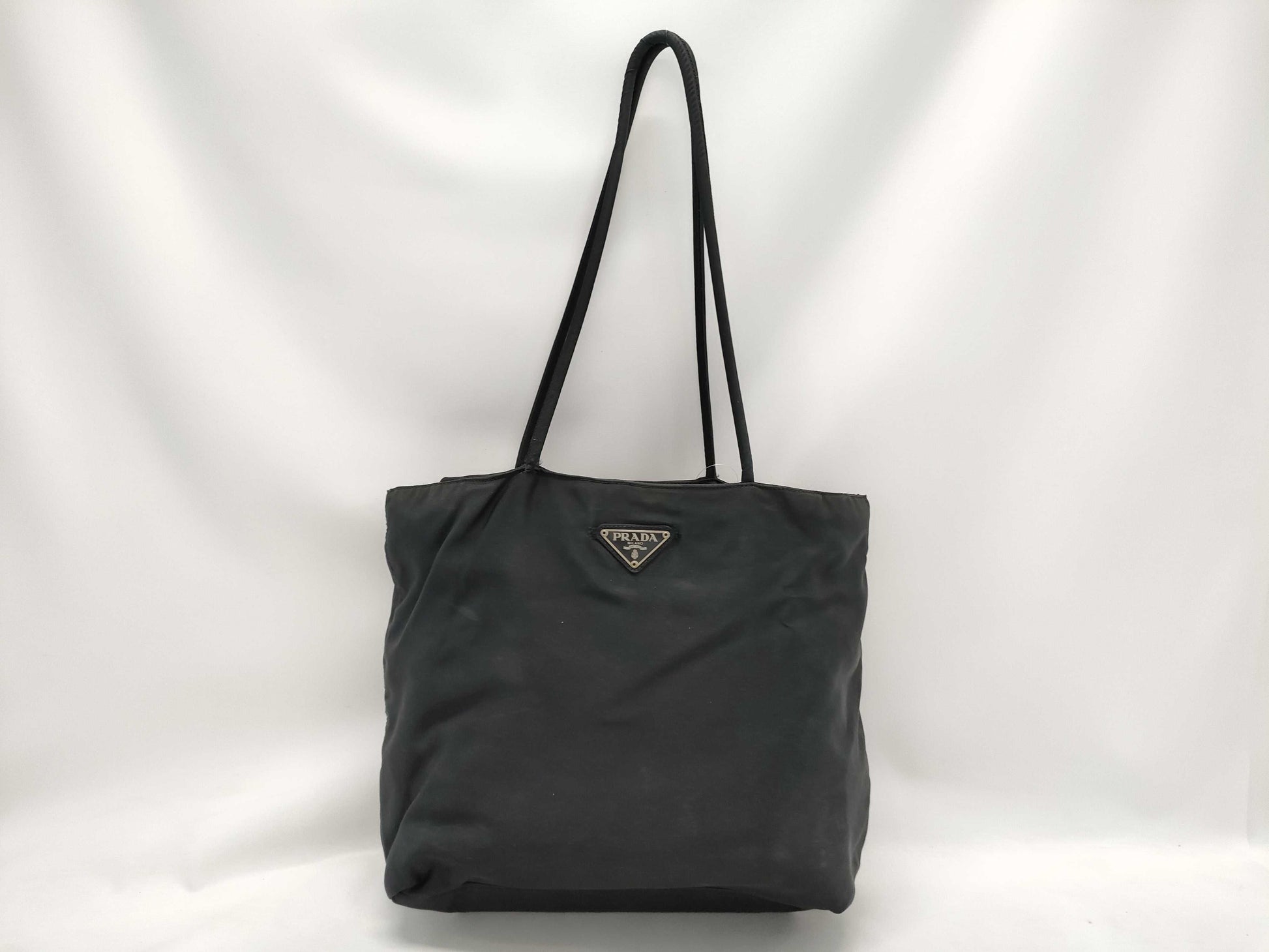 PRADA nylon black tote bag