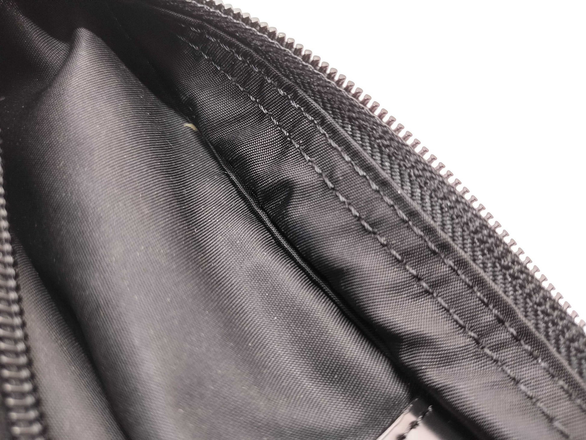 PRADA Nylon Triangle Logo Plate Shoulder Bag