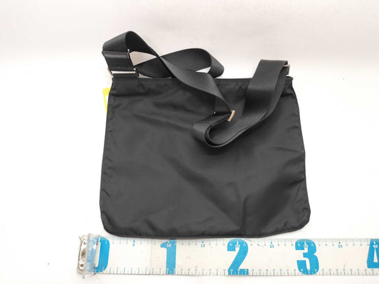 PRADA Nylon Triangle Logo Plate Shoulder Bag