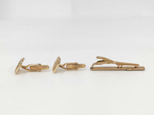Dior Gold Logo Tie Pin Cufflinks Set Other Accessories