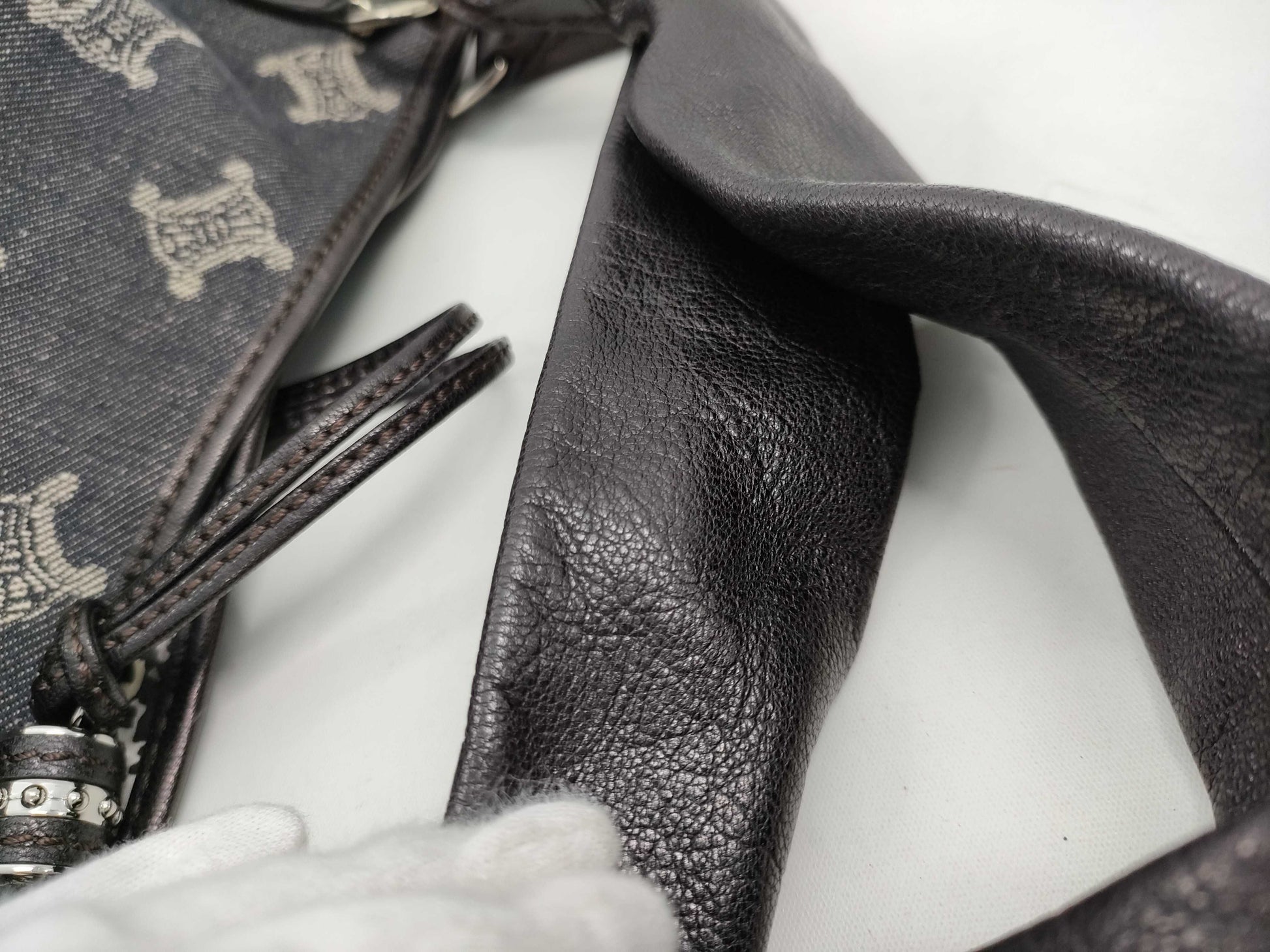 CELINE denim handbag handbag