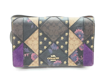 COACH Signature Shoulder Wallet Leather Shoulder Bag