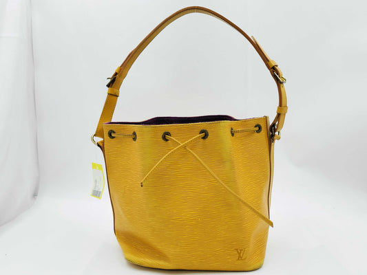 LOUIS VUITTON Epi Petit Noe Yellow Handbag