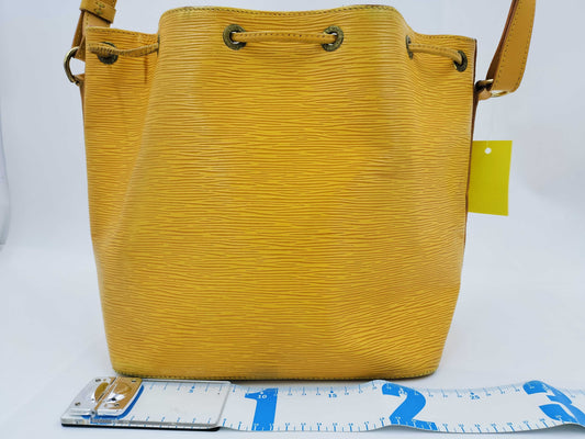 LOUIS VUITTON Epi Petit Noe Yellow Handbag