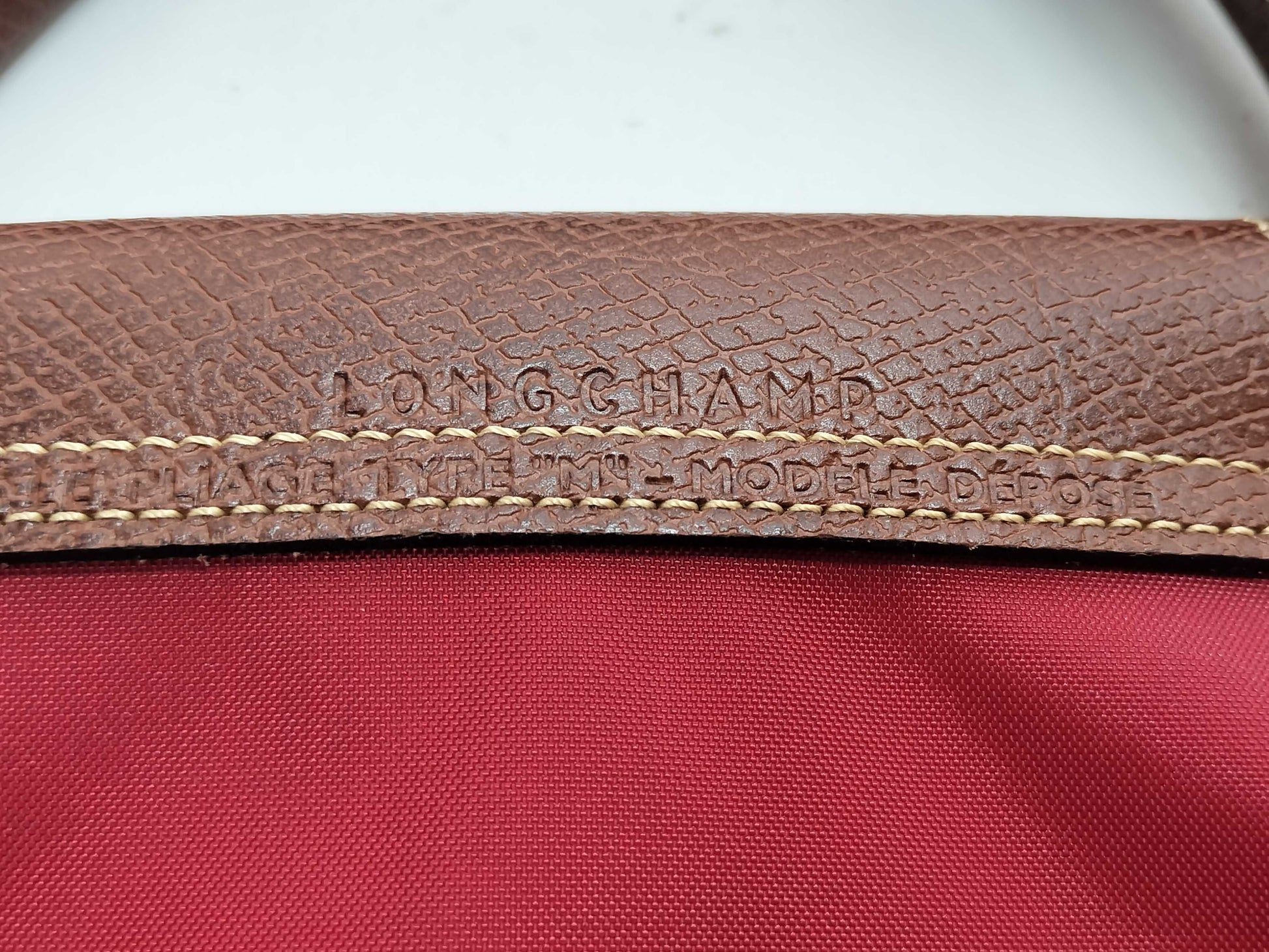LONG CHAMP Pliage M Red Tote Bag