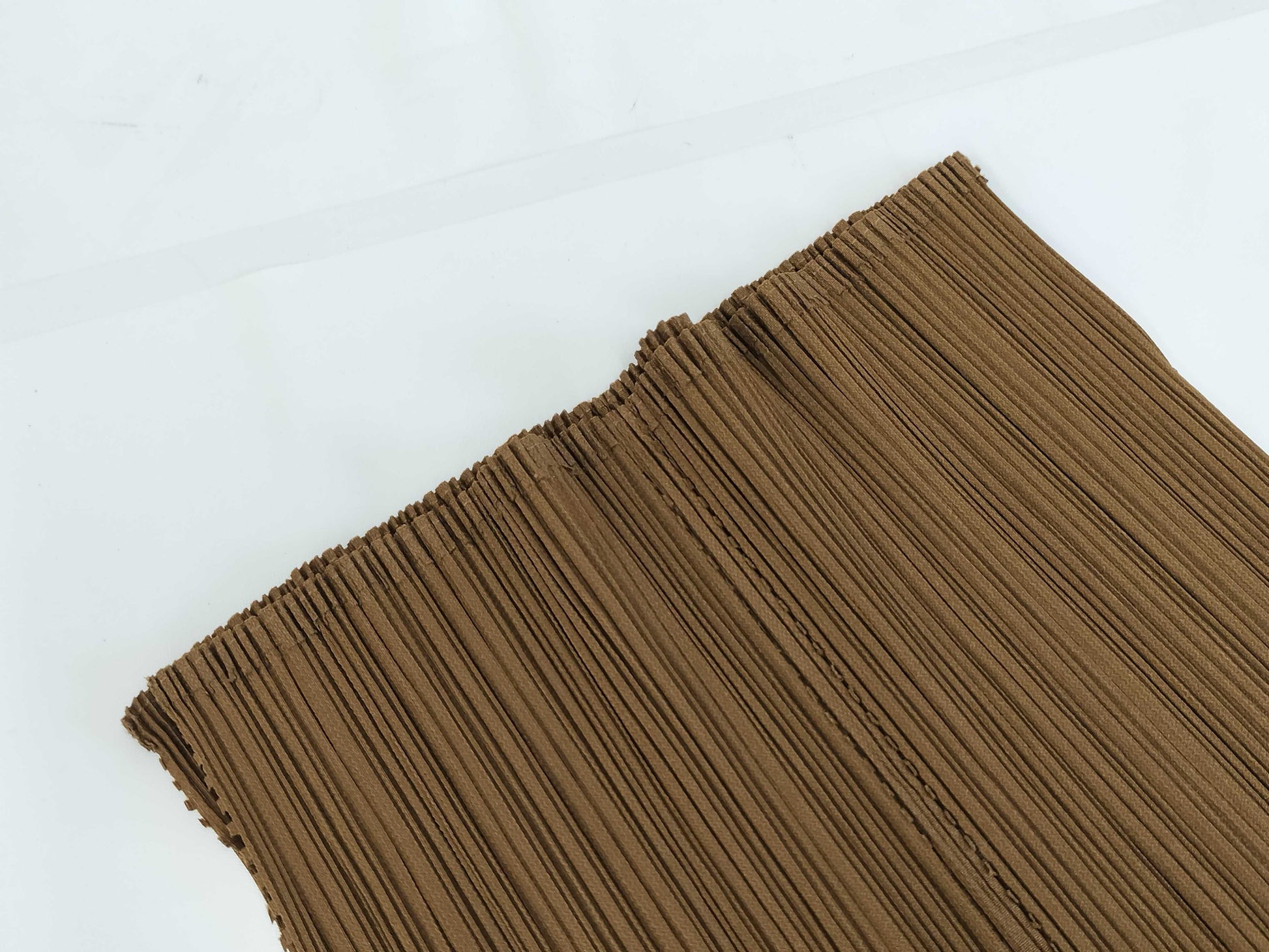 ISSEY MIYAKE Pleated Long Sleeve Top Brown Top