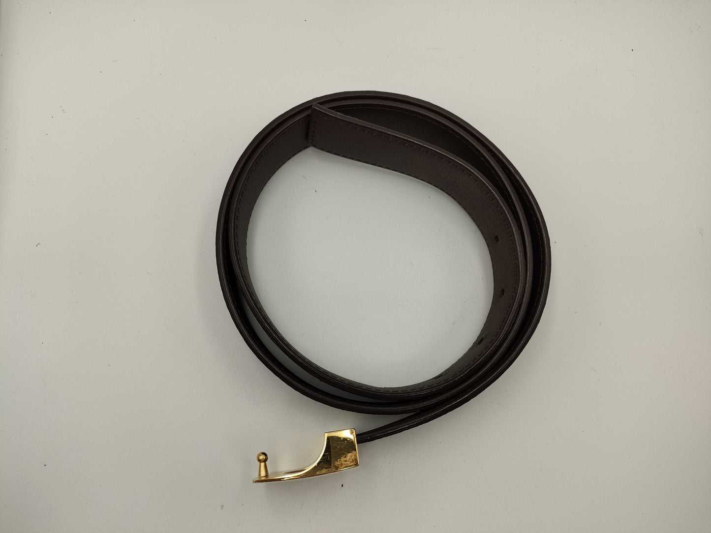 LOUIS VUITTON Monogram Santur LV Cut Belt
