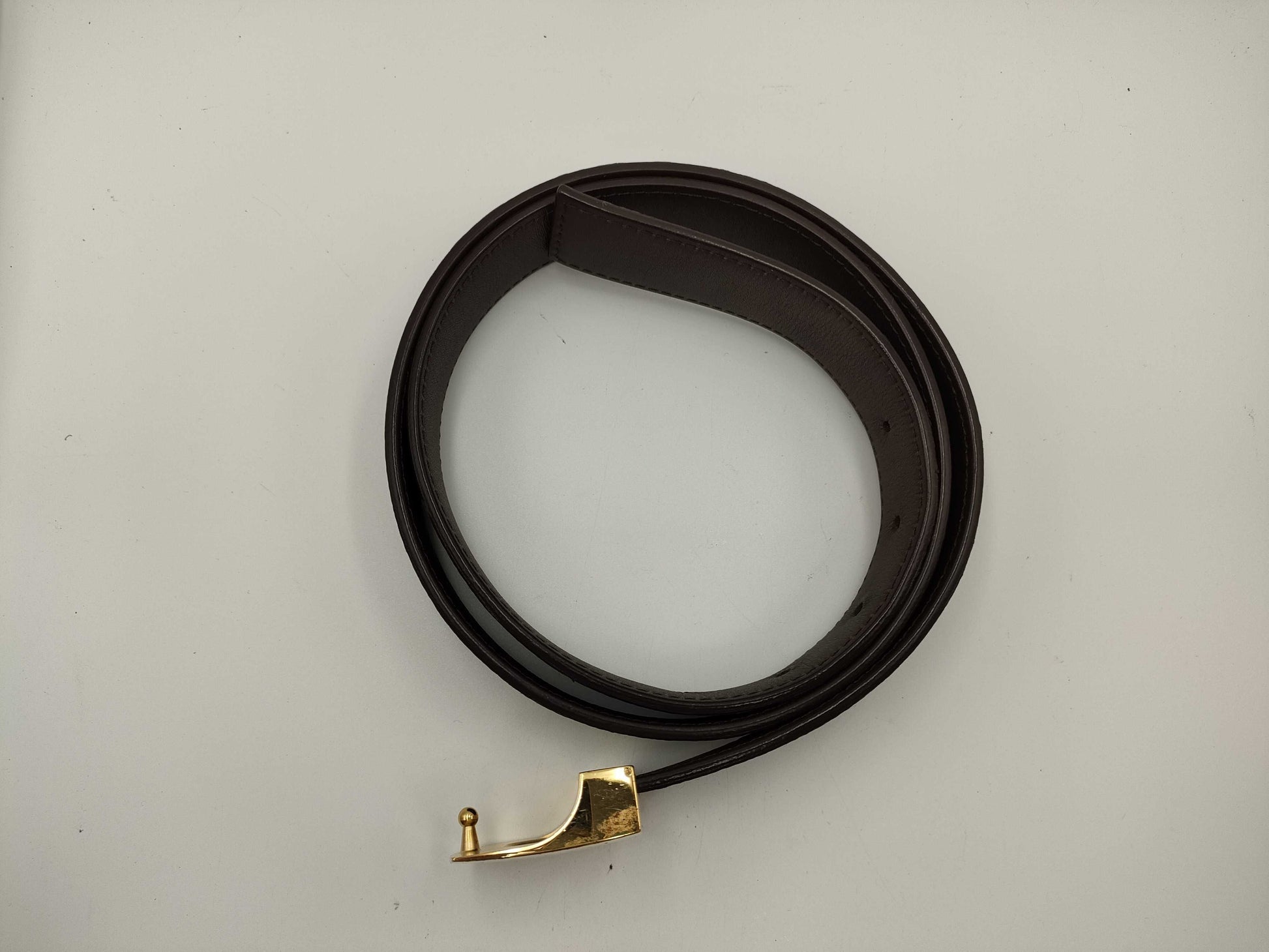LOUIS VUITTON Monogram Santur LV Cut Belt