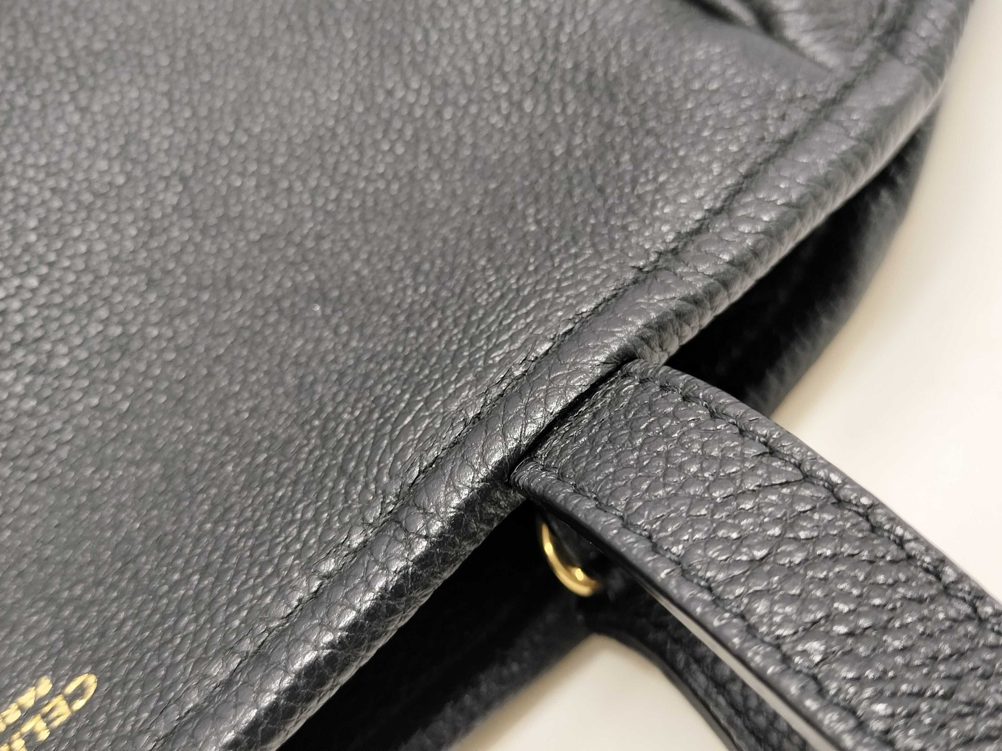 CELINE Small Fold Cabas 2-way Black Handbag