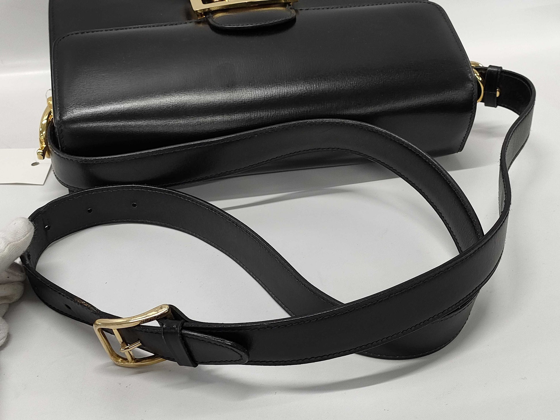 CELINE Carriage Hardware Leather Shoulder Bag