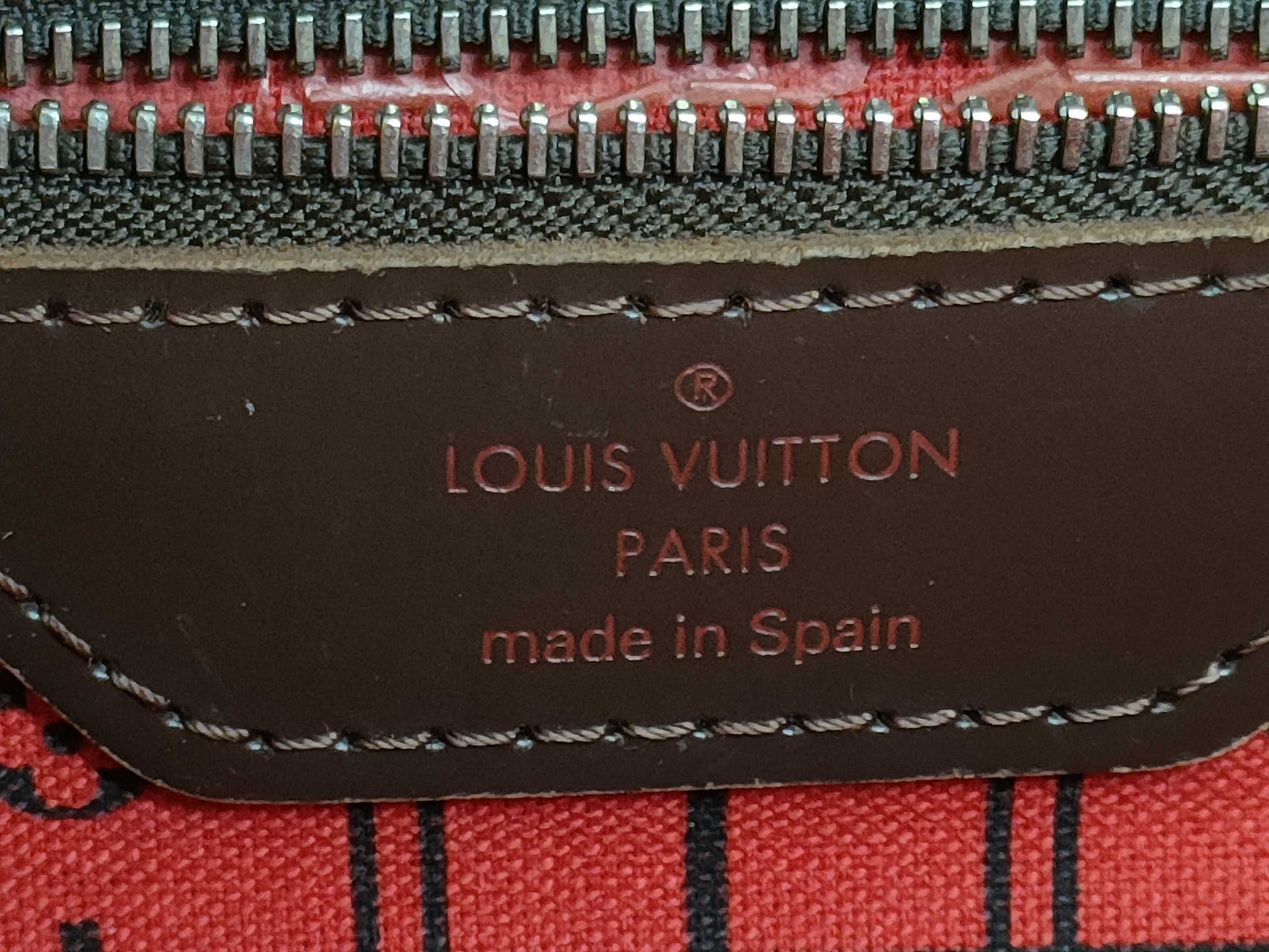 LOUIS VUITTON Damier N41358 Neverfull MM Tote Bag
