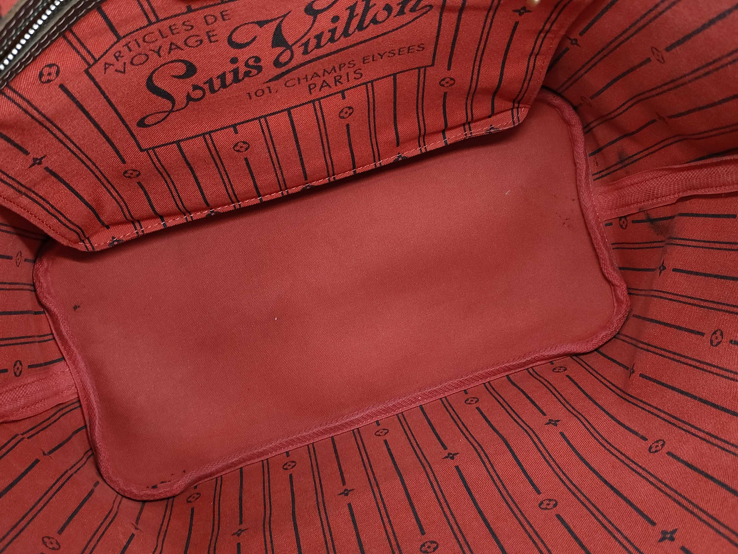 LOUIS VUITTON Damier N41358 Neverfull MM Tote Bag