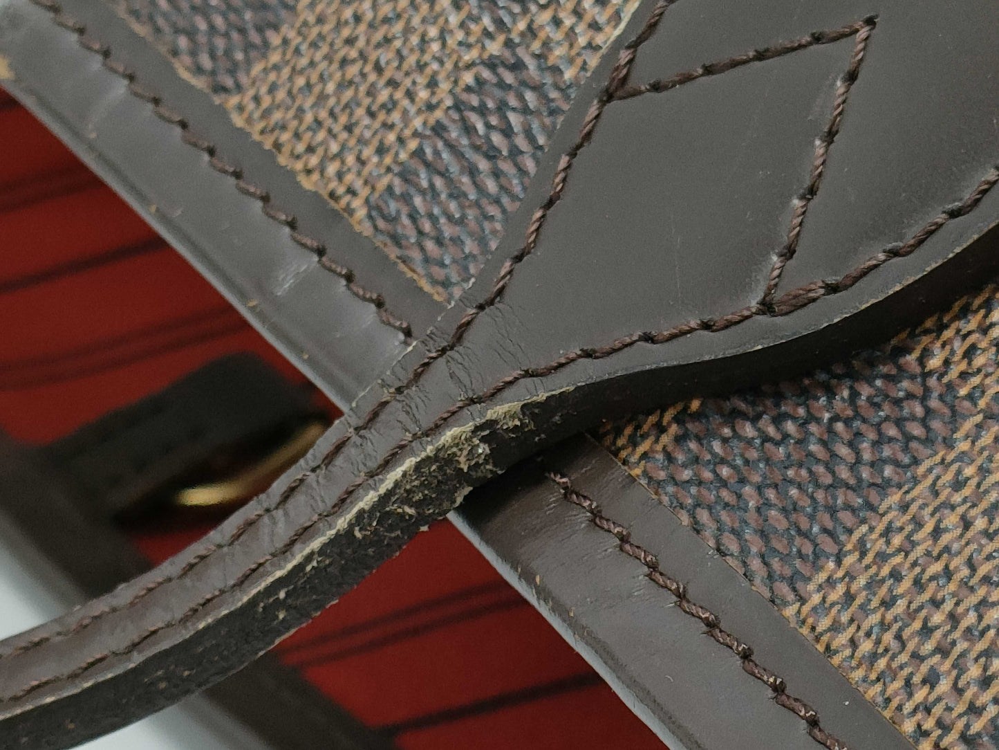 LOUIS VUITTON Damier N41358 Neverfull MM Tote Bag