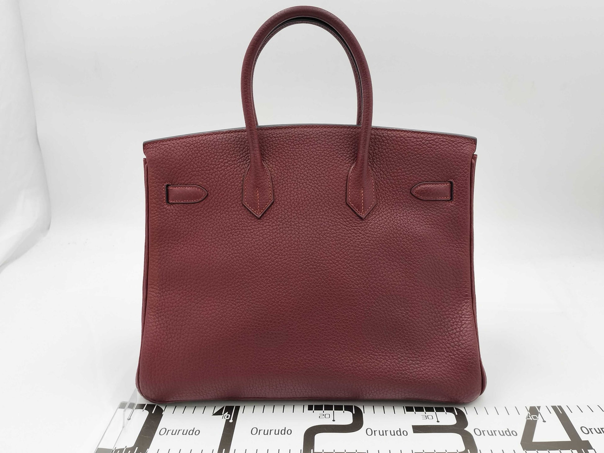 HERMES Birkin 35 Togo Rouge Ash Gold Hardware H Bag