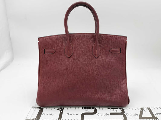 HERMES Birkin 35 Togo Rouge Ash Gold Hardware H Bag