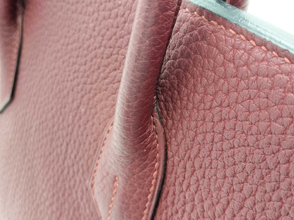 HERMES Birkin 35 Togo Rouge Ash Gold Hardware H Bag
