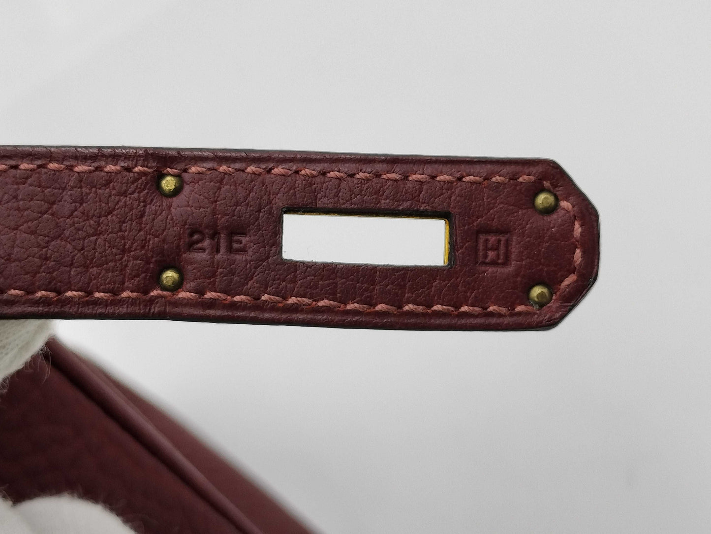HERMES Birkin 35 Togo Rouge Ash Gold Hardware H Bag