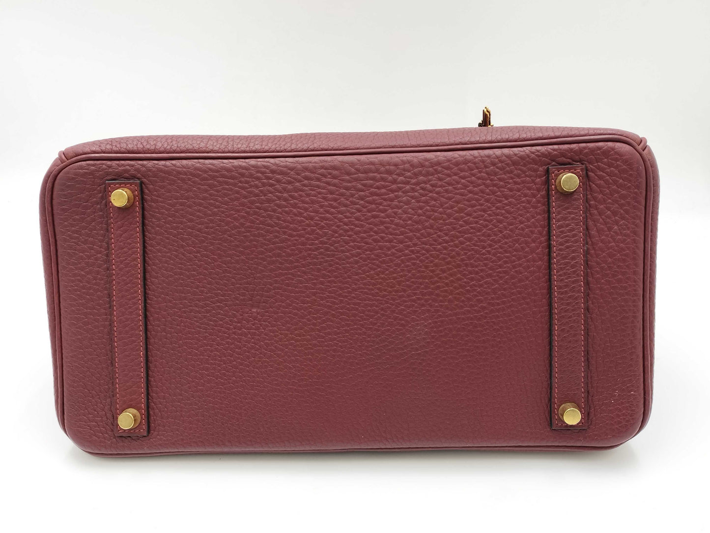 HERMES Birkin 35 Togo Rouge Ash Gold Hardware H Bag