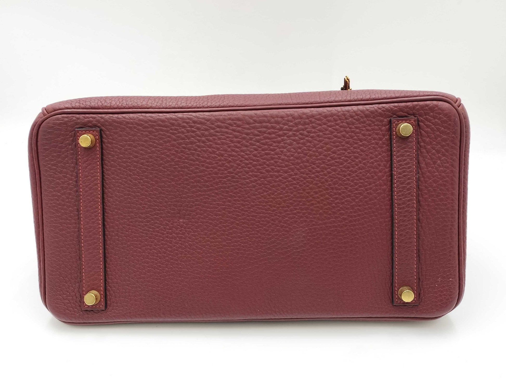 HERMES Birkin 35 Togo Rouge Ash Gold Hardware H Bag