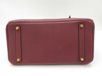 HERMES Birkin 35 Togo Rouge Ash Gold Hardware H Bag