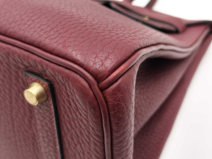 HERMES Birkin 35 Togo Rouge Ash Gold Hardware H Bag
