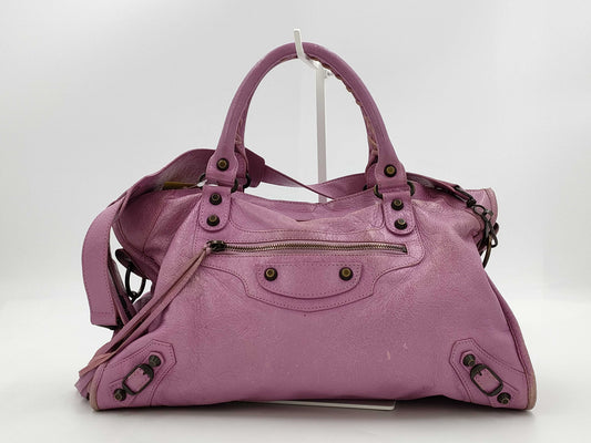 BALENCIAGA The City 2-Way Pink Handbag