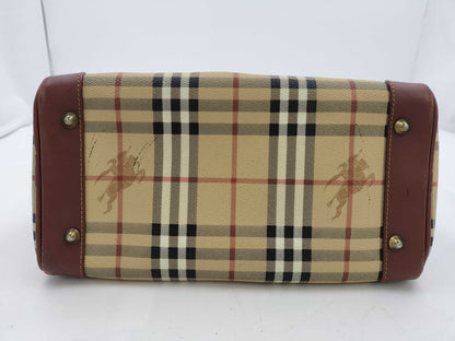 BURBERRY Nova Check PVC Handbag Mini Boston Bag