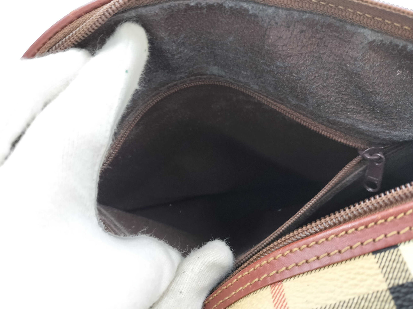 BURBERRY Nova Check PVC Handbag Mini Boston Bag