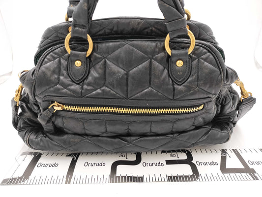 Miu Miu 2-Way Shoulder Handbag Black Handbag