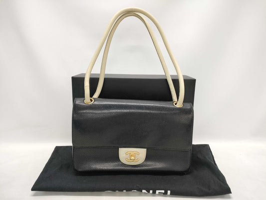 CHANEL Perforated Coco Turnlock One-Shoulder Shoulder Bag