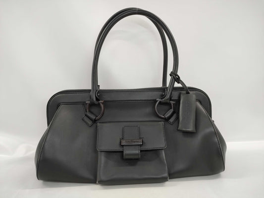 Salvatore Ferragamo Gancini AU-21 5819 Leather Tote Bag