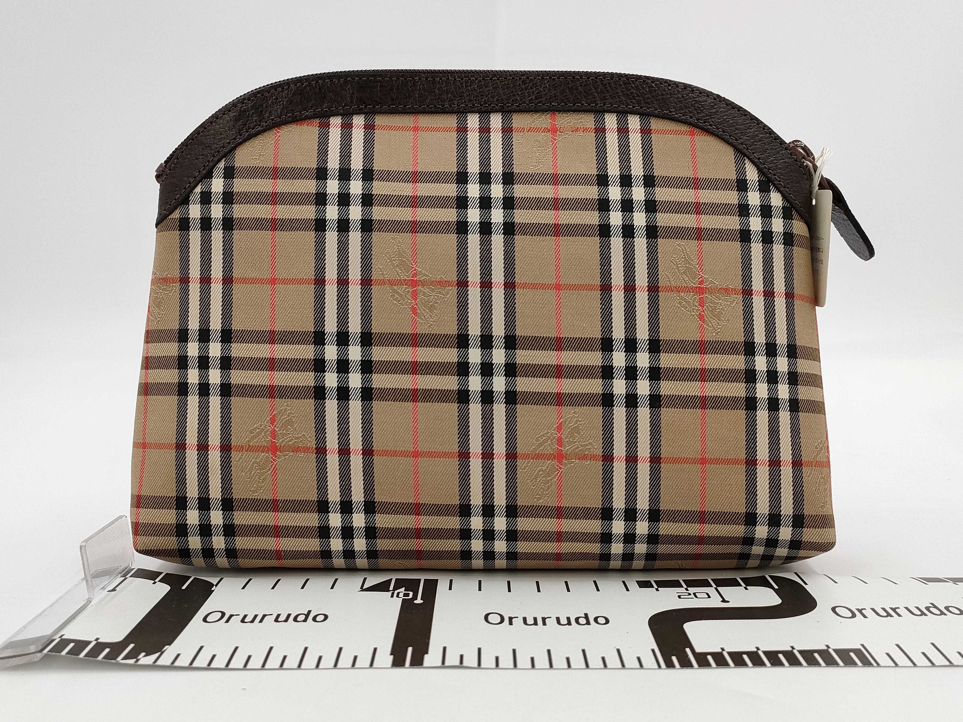 BURBERRY Check Pouch with Tag