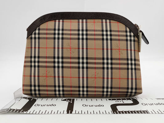 BURBERRY Check Pouch with Tag