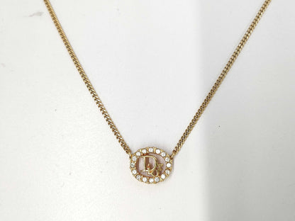 Dior Circle Stone Logo Necklace
