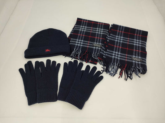 BURBERRY Children's Scarf *2 pieces/Gloves *2 pieces/Hat Total 5-piece set Other accessories