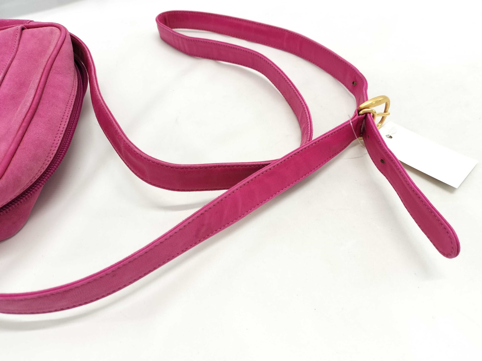 GUCCI 007-3444-0221 Suede Shoulder Bag Pink