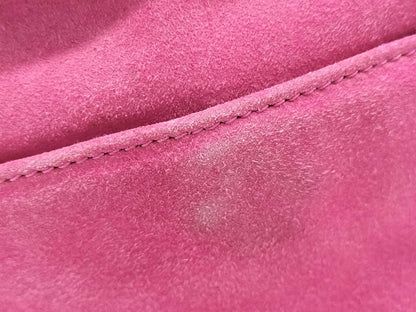 GUCCI 007-3444-0221 Suede Shoulder Bag Pink