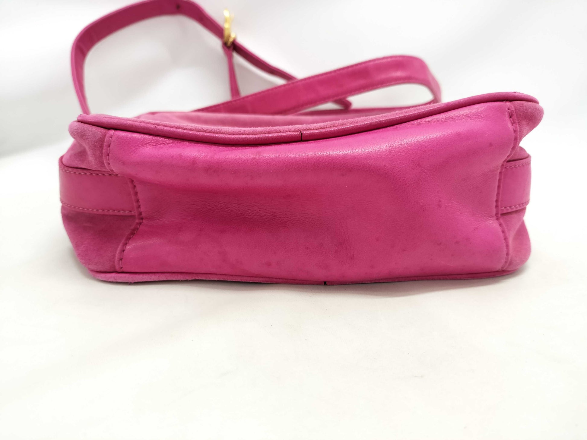 GUCCI 007-3444-0221 Suede Shoulder Bag Pink