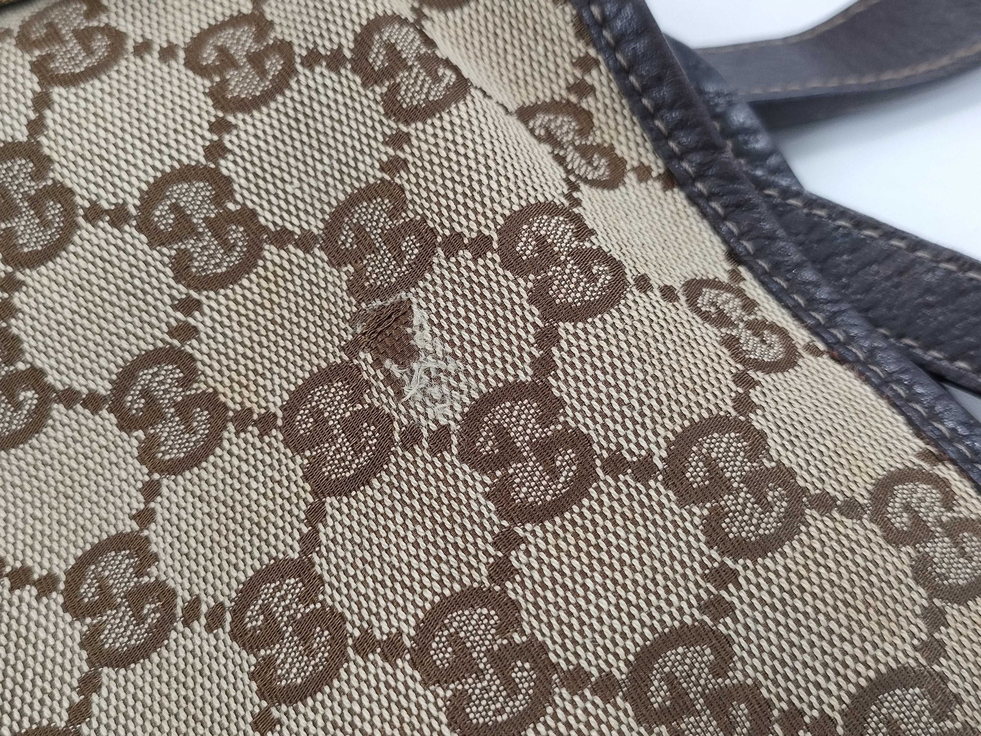 GUCCI GG Canvas Handbag 130736 Handbag