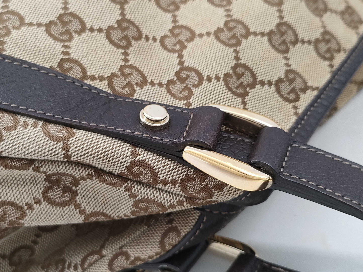 GUCCI GG Canvas Handbag 130736 Handbag