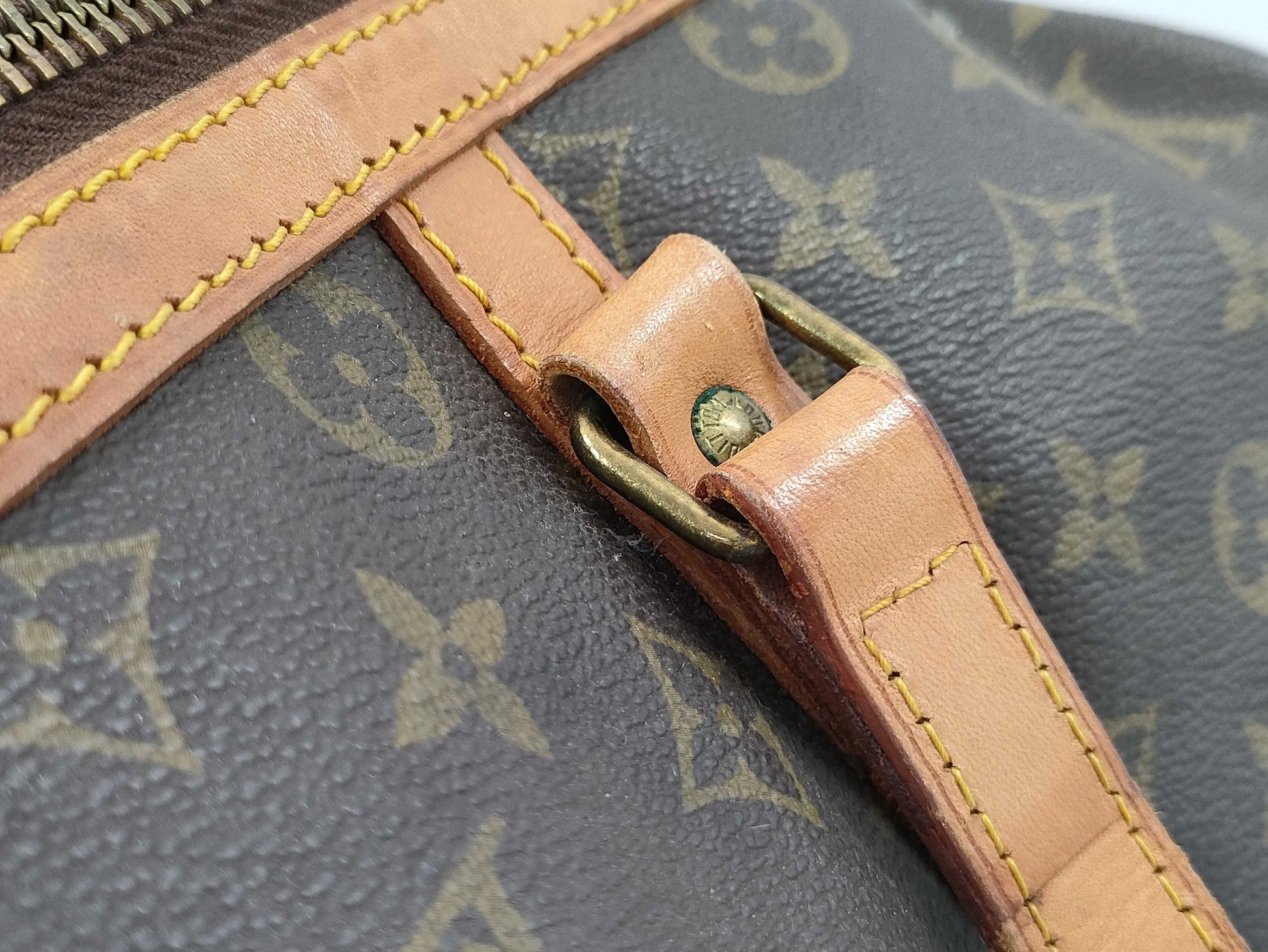 LOUIS VUITTON Monogram Sax Souple Medium Boston Bag